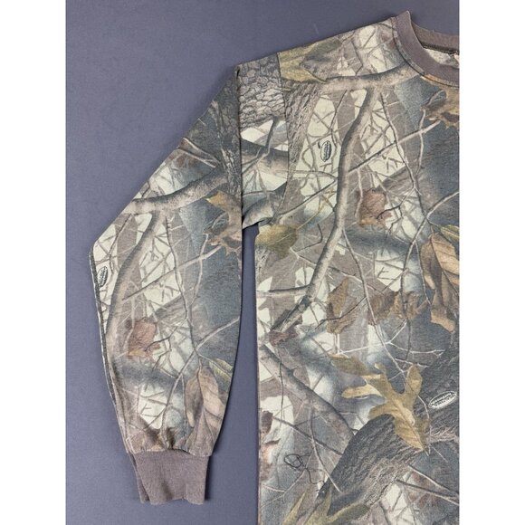 Rare Vintage Y2K Redhead Real Tree Camo Pocket Long Sleeve Shirt Outdoor Nature - Picture 4 of 12